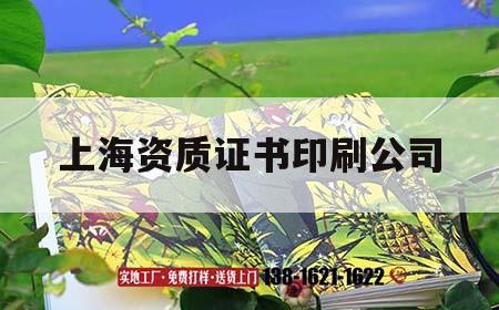上海資質(zhì)證書印刷公司｜上海資質(zhì)證書印刷公司  第1張